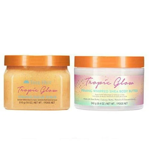 TREE Hut Tropical Glow Shea Sugar Scrub and Body Lotion Set