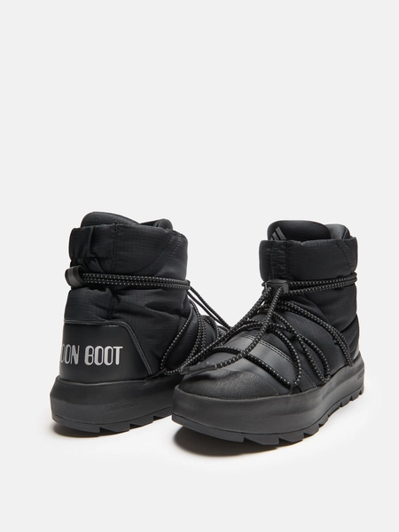 ADIDAS X MOON BOOT BLACK ACE MID-TOP SNEAKERS