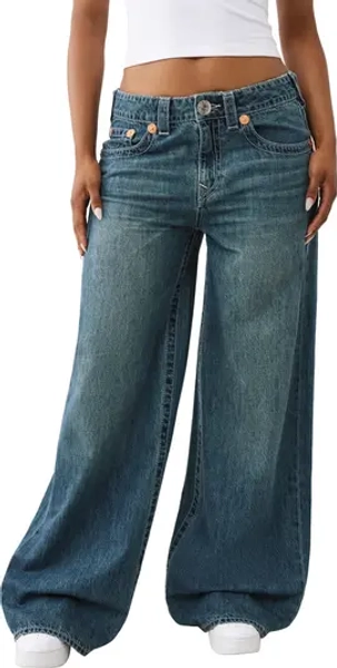 Jessie Embroidered Wide Leg Jeans