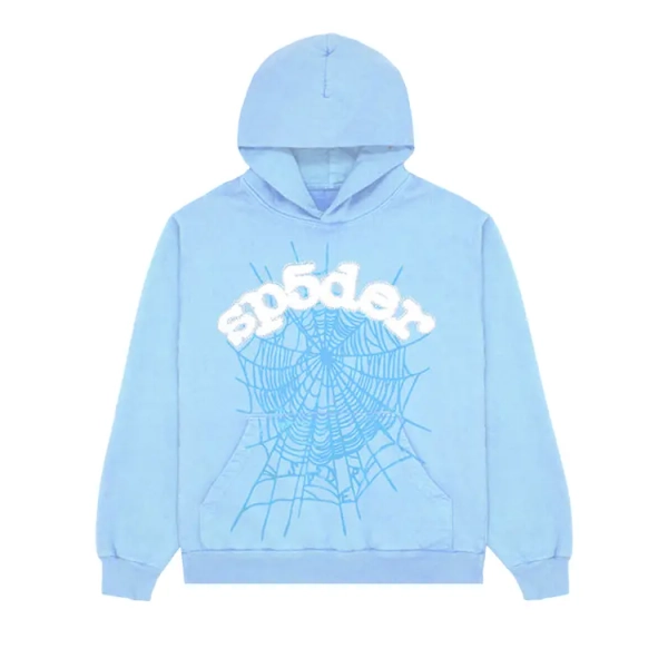 Buy Sp5der Web Hoodie 'Sky Blue' - SP5 8D WEB HBB | GOAT