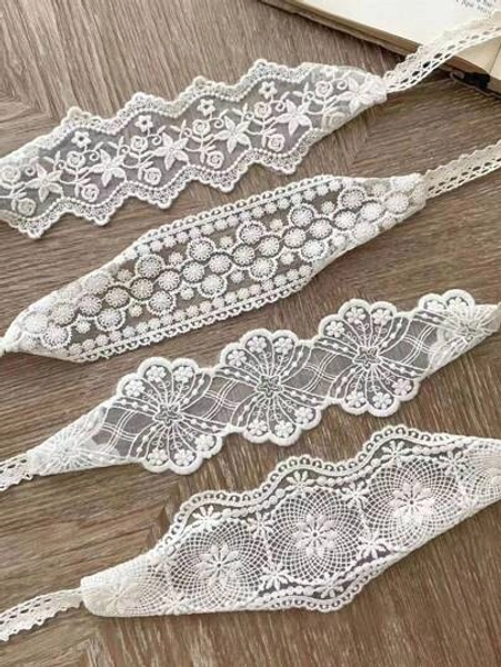 1pc Vintage Floral Lace Headband, Refreshing Scandinavian Style Headband, Headscarf, Decorative Accessory, Suitable For Daily Wear, Party, Gift, Shopping, Travel, Back To School, Commuting, Polyester Flower Print Bohemian Hair Accessories Workout Hair Bands Yoga Sweatband Fall Head Band Winter For Vacation Outfits Woman Women Bandanas Soft Headwrap