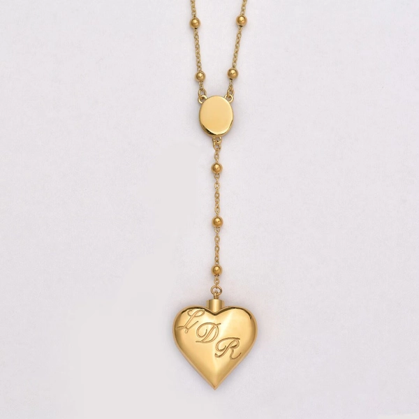 Del Rey Style LDR Stainless Steel Heart Necklace 5.0 - Ships from USA - Gold Plated