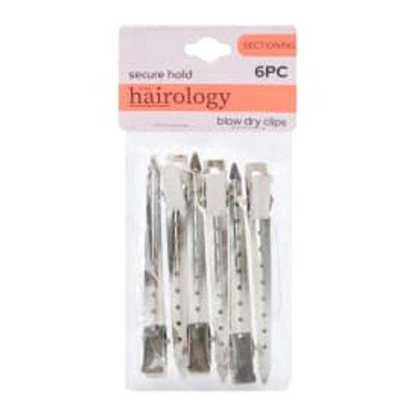 Silver Metal Blow Dry Clips 6-Count | Five Below