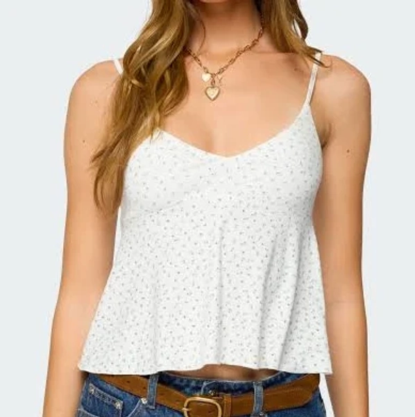Edikted Women's Kelli Floral Babydoll Tank Top