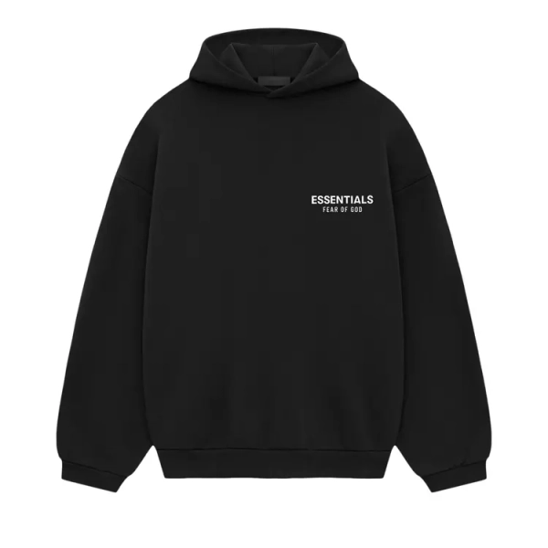 Buy Fear of God Essentials Fleece Hoodie II 'Black' - 192HO246250F | GOAT