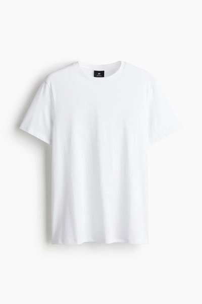 H & M - Regular Fit T-shirt - White
