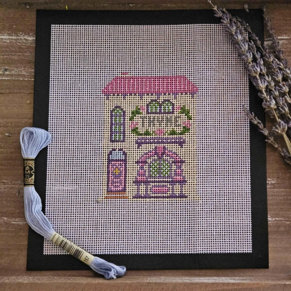 Lenox Spice Village Needlepoint Canvas: Hand-Painted Thyme Spice House