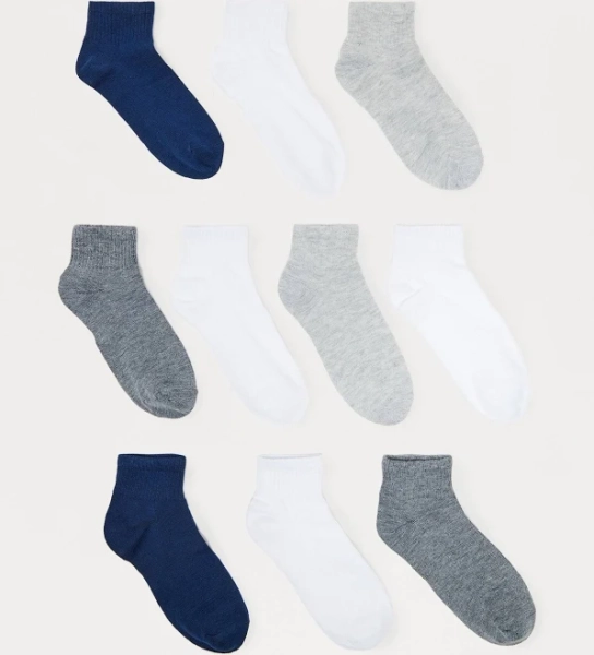 Fashion Nova Women's 10 Pack Quarter Length Socks