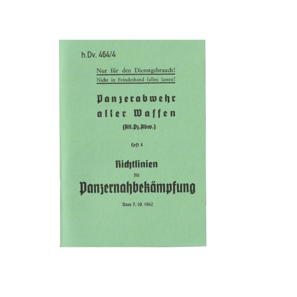Richtlinien für Panzerhabekampfung manual