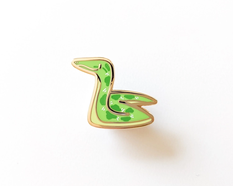 Long-Nosed Whip Snake - Tiny Reptile Enamel Pins