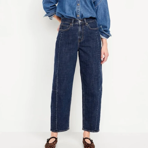Old Navy Women's High-Waisted Barrel Ankle Jeans