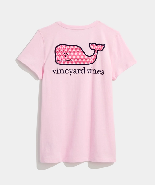 Women's Gia Block Print Whale Short-Sleeve Pocket Tee