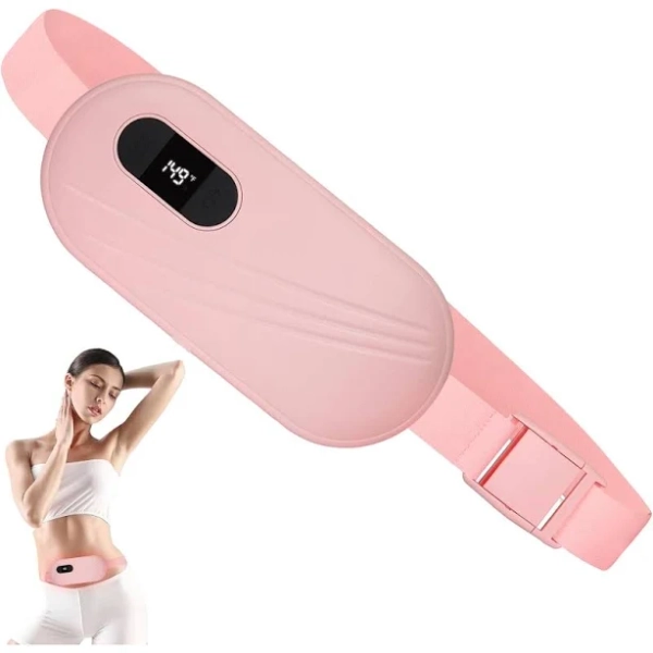 Period Heating Pad Abdomen Heated Massager Cordless Belly Massage Belt with 5 Level Heating