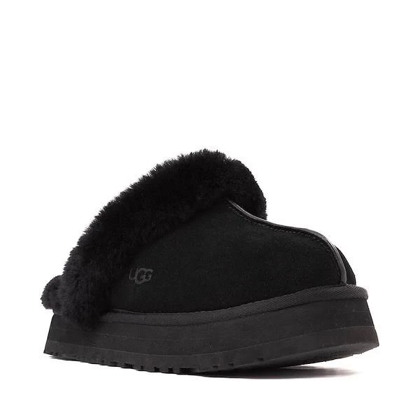 Womens UGG Disquette Platform Clog - Black - Size 10
