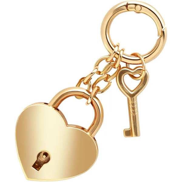 Gold Heart-Shaped Chain Pendant