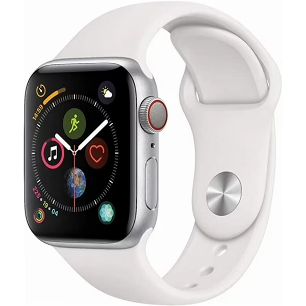 Restored Apple Watch Series 4 (GPS, 40mm) - Silver - Aluminum Case - White Sport Band (Refurbished)