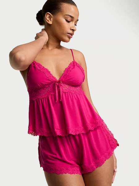 SoSoft™ Modal Lace-Trim Cami & Shorts Set