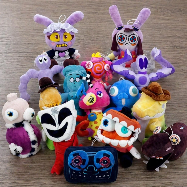 The Amazing Digital Circus Plushies, Pomni Jax Caine Ragatha Kinger Zooble Plush Toy Cute Horror Cartoon Plushies Gamer Gift Collectible