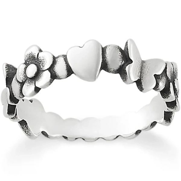 James Avery Sterling Silver Nature Dance Heart Ring