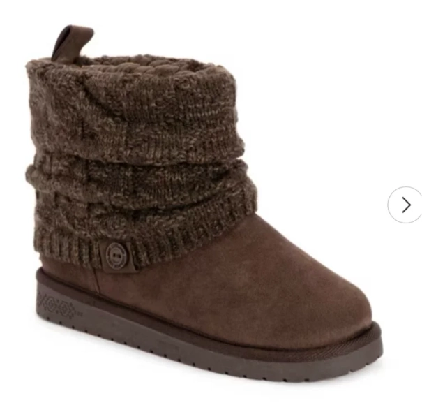 MUK LUKS Women's Laurel Winter Boots, Chestnut, 6W