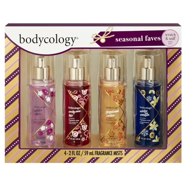 Bodycology Seasonal Faves Body Mist Sampler Set, 4 Piece