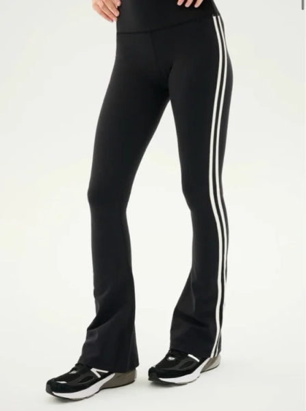 Raquel High Waist Supplex Flare - blac/white