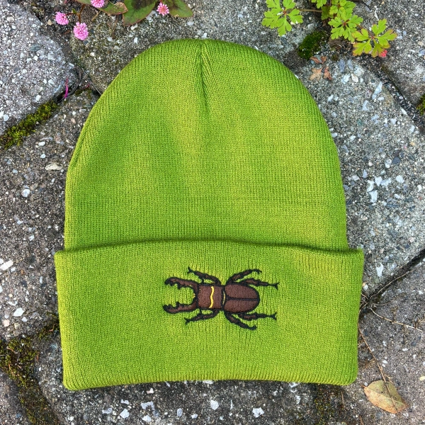 Stag Beetle Beanie / Insect Hat / Entomology / Embroidered Hat