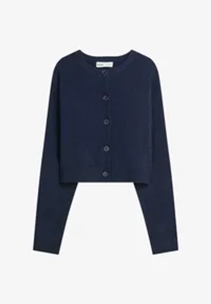 SOFT TOUCH BUTTONED - Cardigan - dark blue