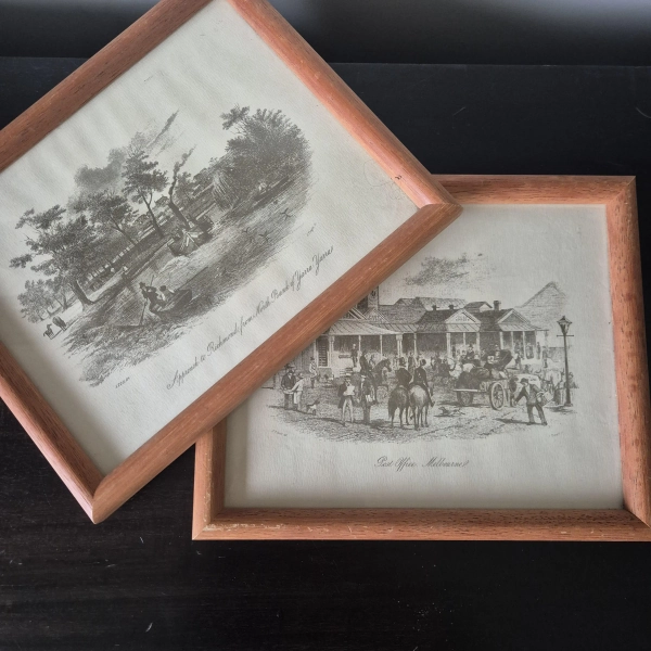Set of 2 Vintage Melbourne & Richmond Prints