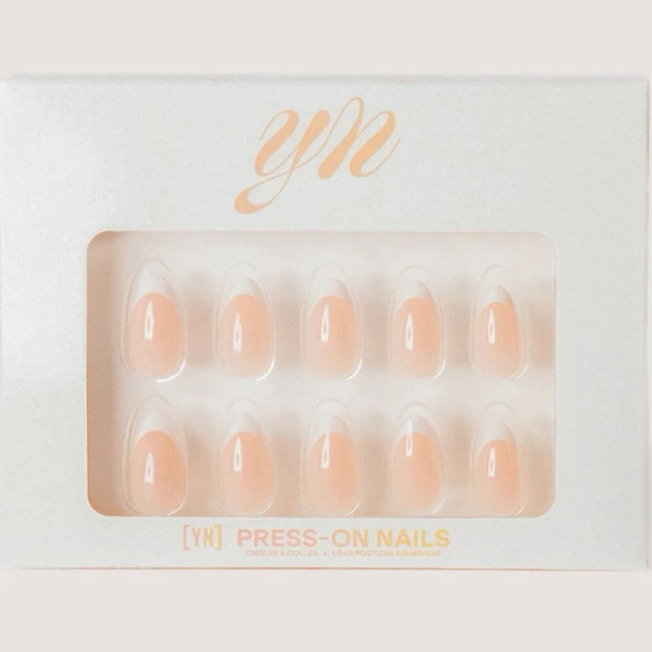 Pretty in French Press-On Nails | Short Almond Soft Neutral French Tips | Young Nails