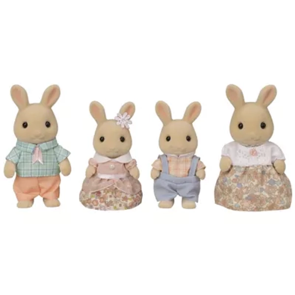 Calico Critters Rabbit Family Set of 4 Collectible Doll Figures