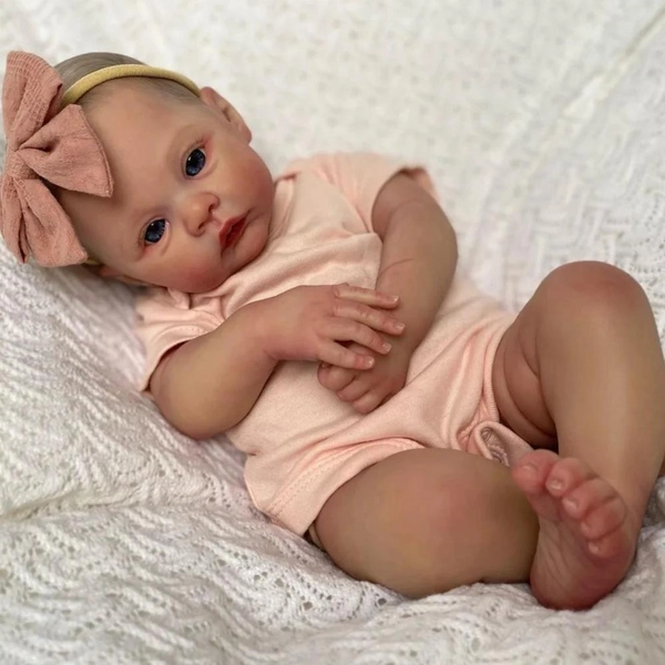 48cm Realistic Cloth Body Reborn Baby Doll Toy For Girl 19 Inches Newborn Baby Handmade Dress Up Birthday Toy for Child Christmas Gift