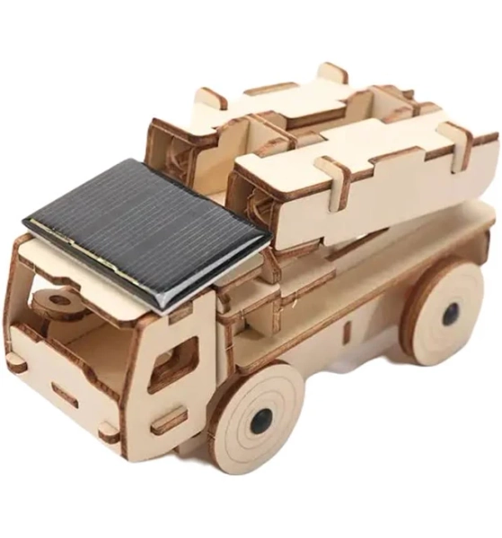 3D Wooden Solar Truck STEM Toy