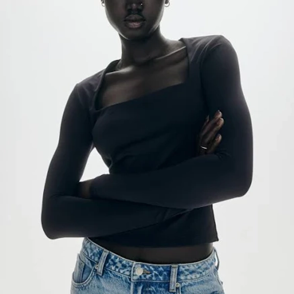 H&M Ladies Long-Sleeved Microfiber Top