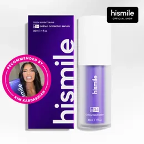 [Recommended by Kim Kardashian] Hismile V34 Colour Corrector - Tooth Stain Concealer, Temporary Brightening Booster, Purple Toothpaste, Colour Correcting