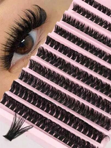 200pcs Eyelash Extension Kit Eye Lash Extension Lash Kit Lash Clusters Kit DIY Individual Lashes Cluster D Curl False Lashes Lash Clusters,Eye Lash Clusters,Individual Eyelashes,Lashes,Fake Lashes