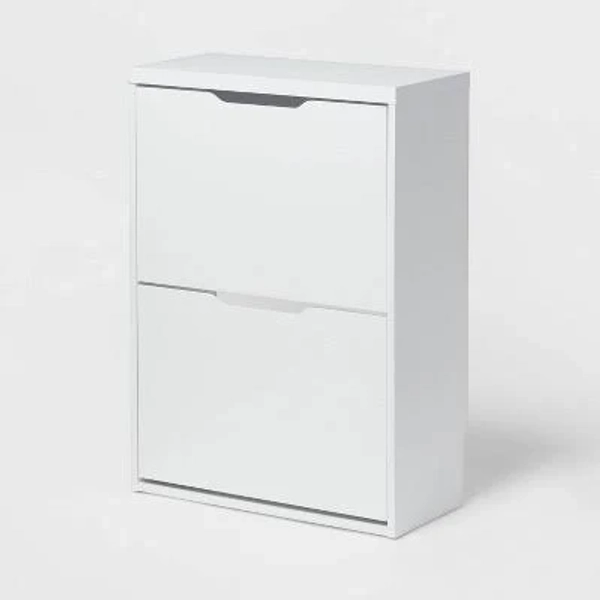 Brightroom Laminate Pivot Open Shoe Cabinet