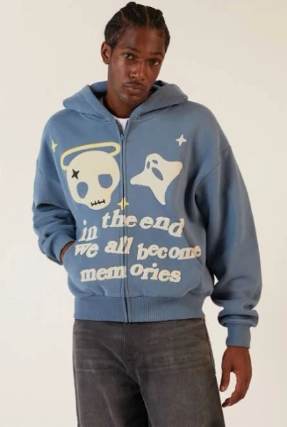 in The End Puff Graphic Zip Up Hoodie