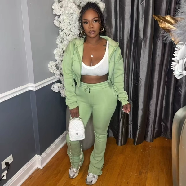 Two Pieces Women Pant Sets Tracksuit Matching Set Hooded Long Sleeve Coat Drawstring Waist Skinny Pants Slim Casual 2025 Autumn - AliExpress 200000345