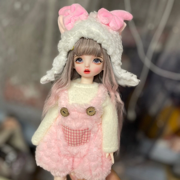 Full Set 1/6 BJD Dolls 30cm Baby Girl Ball Jointed Doll + Eyes + Face Make up