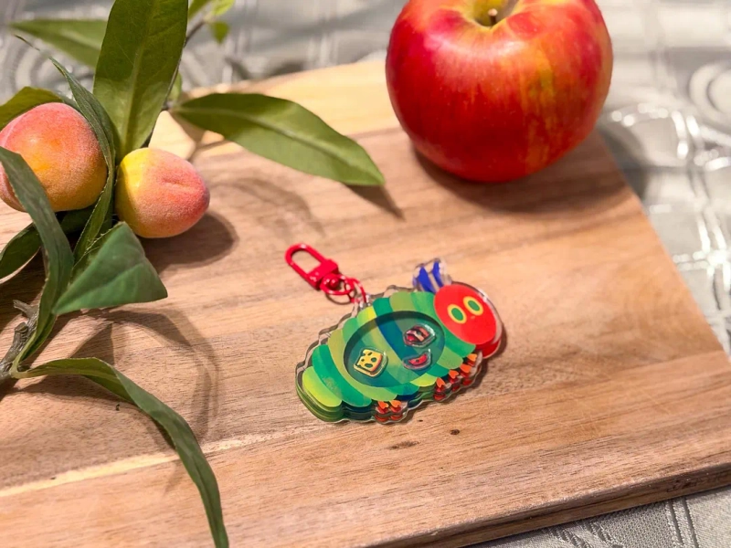 Munchy Caterpillar - Acrylic Shaker Keychain - Etsy