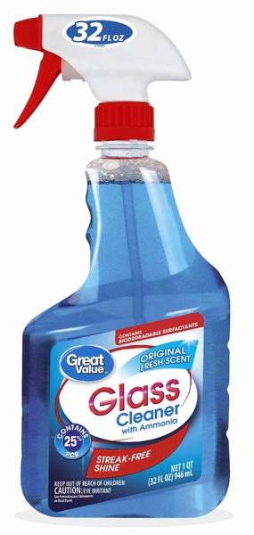 Great Value Glass Cleaner With Ammonia, Original Fresh Scent, 32 fl oz - Walmart.com