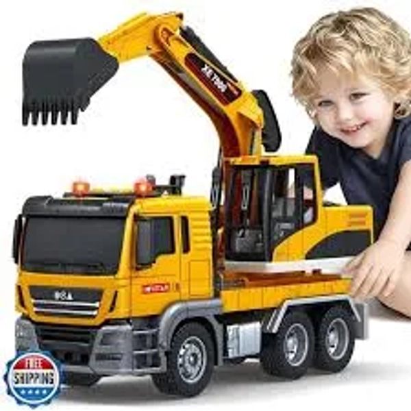 Kids Toys for 3 4 5 6 7 8 Years Old Boys, Large Excavator Truck Toy with Ligh