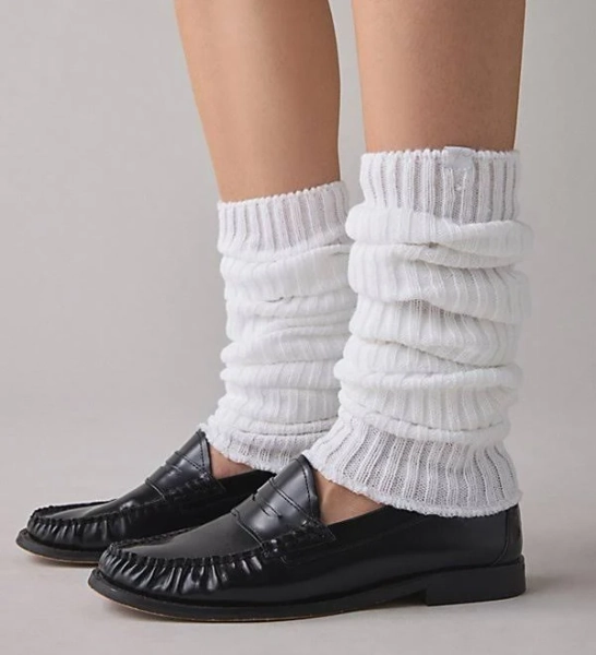 Out From Under Ribbed Knit Leg Warmers in White, Women's at Urban Outfitters