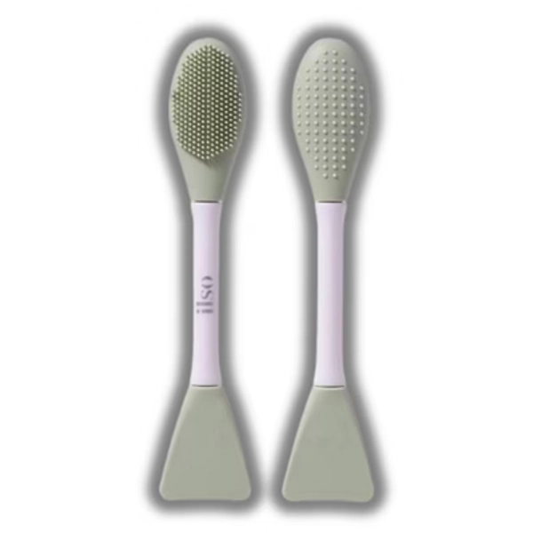 ILSO Dual Clean Brush | help to remove dead skin cells and blackheads | made of soft and elastic silicone.- ( 1 pc)