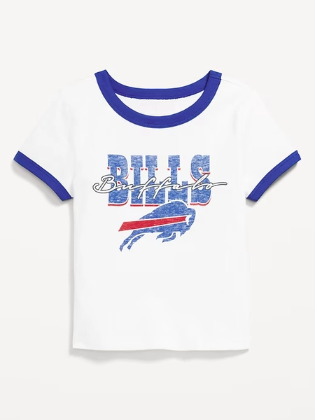 Buffalo Bills Fitted Graphic Ringer T-Shirt for Girls
