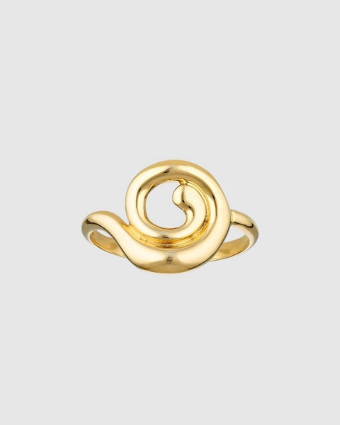 Organic Spiral Gold Ring