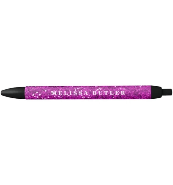 Girly Pink Glitter Trendy Pen