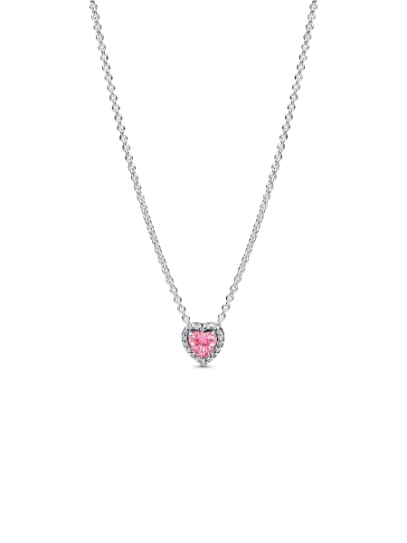 Pink Elevated Heart Necklace