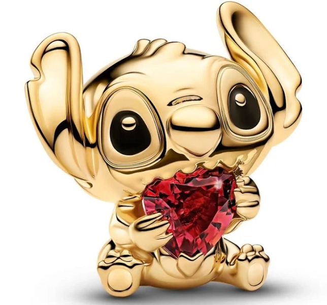 Pandora Men's Disney Stitch Heart Charm